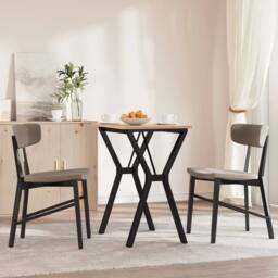 Berkfield Home Dining Table Legs Y-Frame 60x40x73 cm Steel in Black - Size: 60 x 40 x 73 cm - thumbnail 2