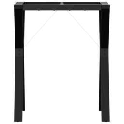 Berkfield Home Dining Table Legs Y-Frame 60x40x73 cm Steel in Black - Size: 60 x 40 x 73 cm - thumbnail 4