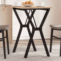 Berkfield Home Dining Table Legs Y-Frame 60x40x73 cm Steel in Black - Size: 60 x 40 x 73 cm - thumbnail 3