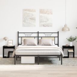 Berkfield Home Bedside Tables Set of 2 Black Oak Engineered wood 40x30x40 - thumbnail 1