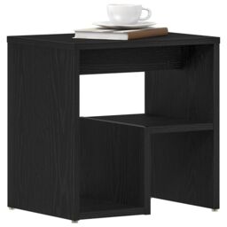 Berkfield Home Bedside Tables Set of 2 Black Oak Engineered wood 40x30x40 - thumbnail 3