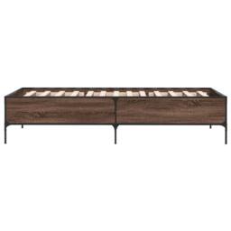 Berkfield Home Durable Bed Frame without Mattress Brown Oak 75x190 cm Small Single - thumbnail 5