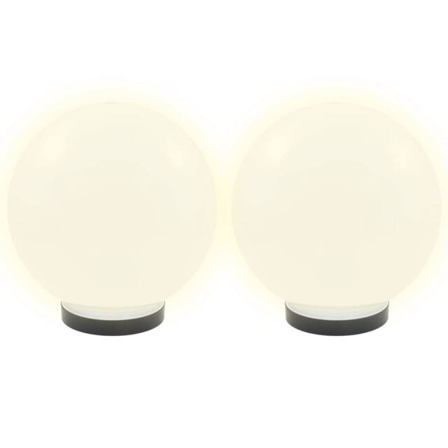 Berkfield Home LED Bowl Lamps 4 pcs Spherical 25 cm PMMA in White - image 1