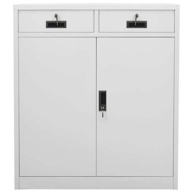 Berkfield Home Office Cabinet Light Grey 90x40x102 cm Steel - Size: 90 x 40 x 102 cm - image 1