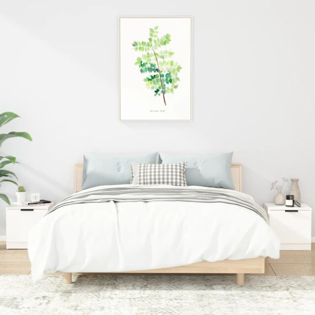 Berkfield Home Bedside Cabinets 2 pcs White 40x39x40 cm - Size: 40 x 39 x 40 cm - image 1