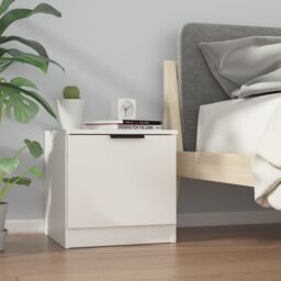 Berkfield Home Bedside Cabinets 2 pcs White 40x39x40 cm - Size: 40 x 39 x 40 cm - thumbnail 3