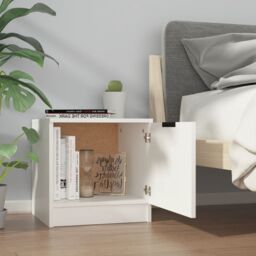 Berkfield Home Bedside Cabinets 2 pcs White 40x39x40 cm - Size: 40 x 39 x 40 cm - thumbnail 4