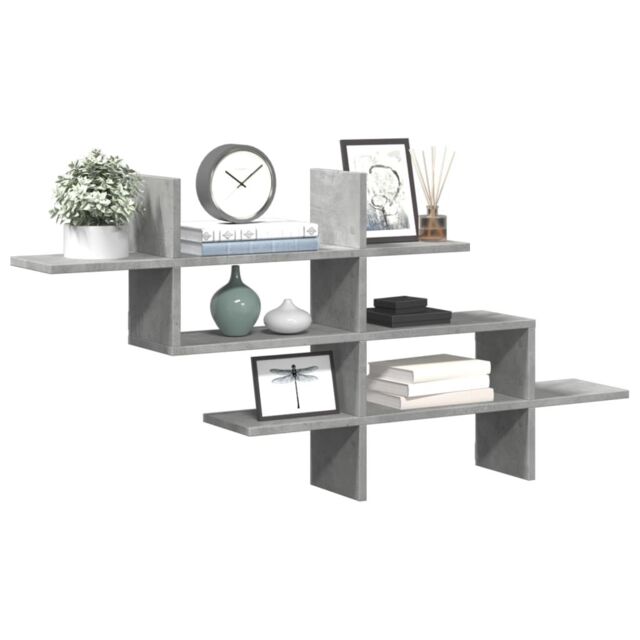 Berkfield Home Wall Shelf Concrete Grey 124.5x18x60.5 cm Engineered Wood - image 1