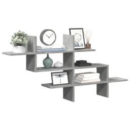 Berkfield Home Wall Shelf Concrete Grey 124.5x18x60.5 cm Engineered Wood - thumbnail 1