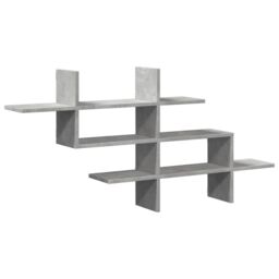 Berkfield Home Wall Shelf Concrete Grey 124.5x18x60.5 cm Engineered Wood - thumbnail 2