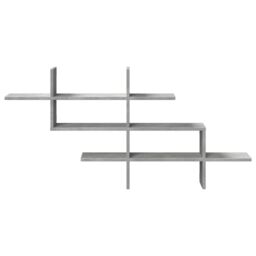 Berkfield Home Wall Shelf Concrete Grey 124.5x18x60.5 cm Engineered Wood - thumbnail 4