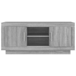 Berkfield Home TV Cabinet Grey Sonoma 102x35x45 cm Engineered Wood - Size: 102 x 35 x 45 cm - thumbnail 5