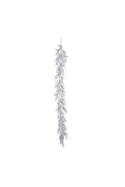 KDMD Glitter Leaf Garland - Silver 183cm - image 1