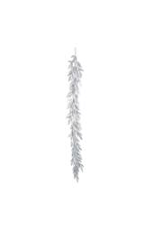 KDMD Glitter Leaf Garland - Silver 183cm