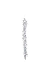 KDMD Glitter Leaf Garland - Silver 183cm - thumbnail 2