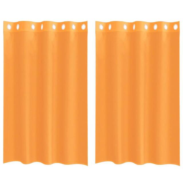 Berkfield Home Voile Curtains with Grommets 2 pcs Orange 140x175 cm - image 1