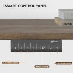 Wyld Haus Moratti 140cm Electric Height Adjustable Standing Desk Teak Black - thumbnail 6