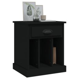 Berkfield Home Bedside Cabinets 2 pcs Black 43x36x50 cm - Size: 43 x 36 x 50 cm - thumbnail 4