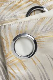 Alan Symonds Fiji Lined Eyelet Ring Top Curtains in Yellow - Size: 168 cm width x 183 cm drop - thumbnail 3
