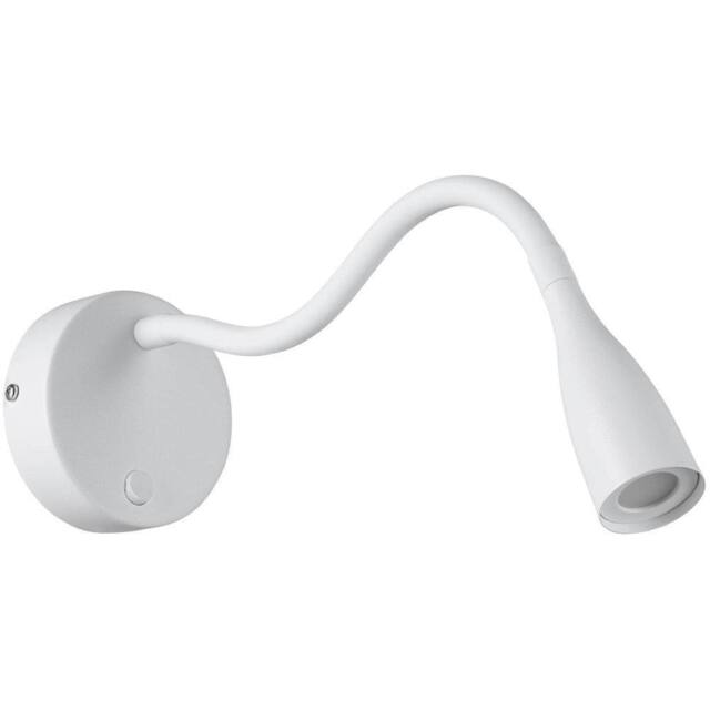 Loops Sleek White LED Wall Light - Perfect Home Indoor Reading Illumination - image 1