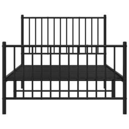 Berkfield Home Metal Bed Frame with Headboard & Footboard Black 100x200 cm - thumbnail 6