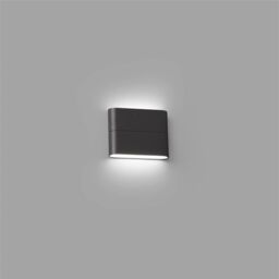 Netlighting Aday LED Outdoor Small Up Down Wall Light Dark Grey IP54 - thumbnail 2