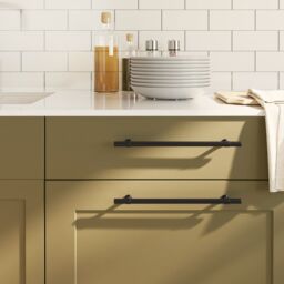 Berkfield Home Cabinet Handles 5 pcs Black 224 mm Stainless Steel