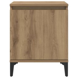 Berkfield Home Artisan Oak Bedside Table Artisan Oak Engineered wood, Metal in Brown - thumbnail 6