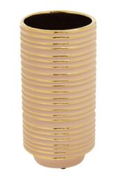 Orsina Haldis Small Ceramic Vase in Gold - thumbnail 2