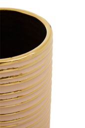 Orsina Haldis Small Ceramic Vase in Gold - thumbnail 3