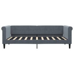 Berkfield Home Daybed with Mattress Blue Dark Grey 90x190 cm Velvet - thumbnail 4
