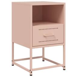Berkfield Home Bedside Cabinets 2 pcs Pink 36x39x60.5 cm Steel - thumbnail 5