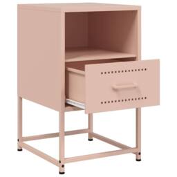Berkfield Home Bedside Cabinets 2 pcs Pink 36x39x60.5 cm Steel - thumbnail 9