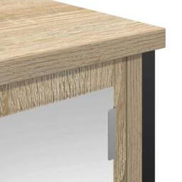 Berkfield Home Decorative Bathroom Wall Cabinet with Mirror Sonoma Oak 60x21x60 cm in Brown - Size: 60 x 21 x 60 cm - thumbnail 9