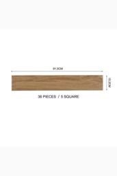 Living and Home 36Pcs PVC Wooden Self-adhesive Laminate Flooring Planks in Brown - thumbnail 3