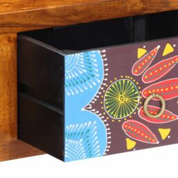 Berkfield Home Wall-mounted TV Cabinet Multicolour 100x30x22 Solid Wood Acacia - thumbnail 9