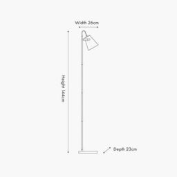 Ruma Black & Brushed Brass Task Floor Lamp - thumbnail 5