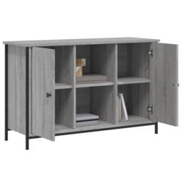 Berkfield Home TV Cabinet Grey Sonoma 100x35x65 cm Engineered Wood - Size: 100 x 35 x 65 cm - thumbnail 4