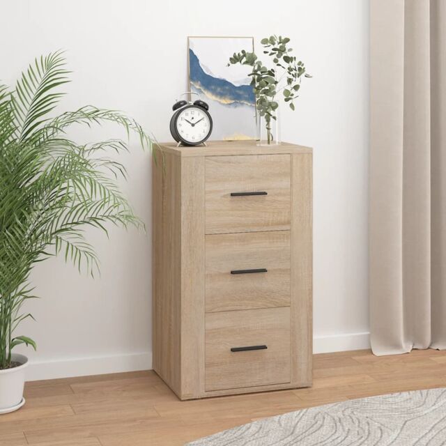 Berkfield Home Sideboard Sonoma Oak 40x33x70 cm Engineered Wood in Beige - Size: 40 x 33 x 70 cm - image 1