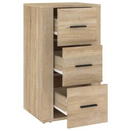 Berkfield Home Sideboard Sonoma Oak 40x33x70 cm Engineered Wood in Beige - Size: 40 x 33 x 70 cm - thumbnail 4