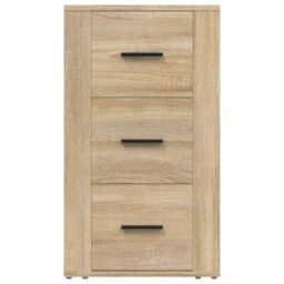 Berkfield Home Sideboard Sonoma Oak 40x33x70 cm Engineered Wood in Beige - Size: 40 x 33 x 70 cm - thumbnail 3