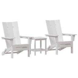 Berkfield Home 3 Piece Garden Lounge Set White HDPE