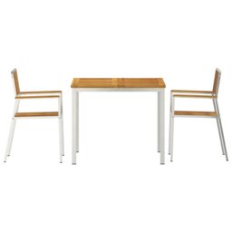 Berkfield Home 3 Piece Garden Dining Set Solid Wood Acacia in Brown - thumbnail 7