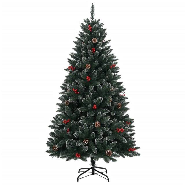 Berkfield Home Realistic Artificial Christmas Tree 300 LEDs 180 cm in Green - image 1