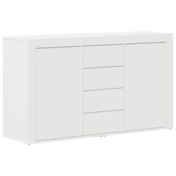 Berkfield Home White Sideboard White Wood 120 x 36 x 69 cm Storage - thumbnail 2