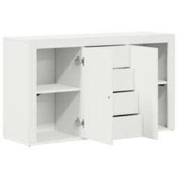 Berkfield Home White Sideboard White Wood 120 x 36 x 69 cm Storage - thumbnail 5