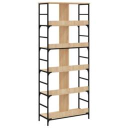 Berkfield Home Bookshelf Sonoma Oak 78.5x33x188.5 cm Engineered Wood in Brown - thumbnail 6