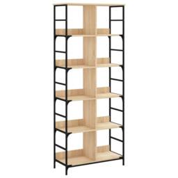 Berkfield Home Bookshelf Sonoma Oak 78.5x33x188.5 cm Engineered Wood in Brown - thumbnail 2