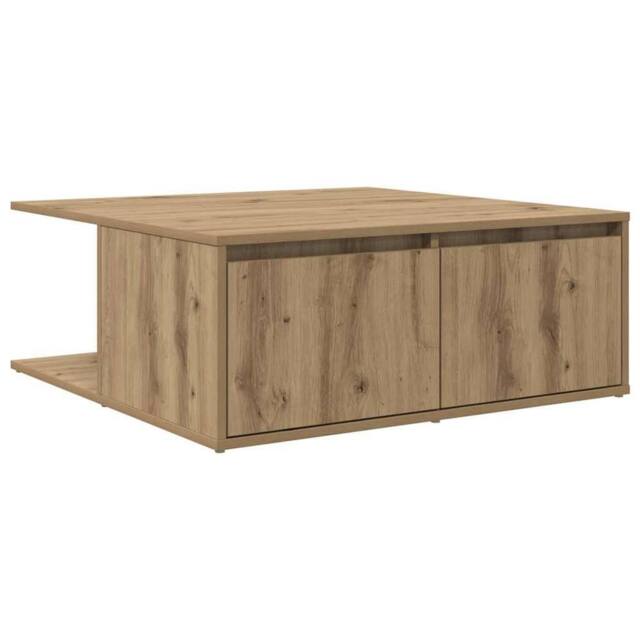 Berkfield Home Coffee Table Artisan oak 80 x 80 x 31 cm Engineered wood in Brown - image 1
