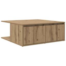 Berkfield Home Coffee Table Artisan oak 80 x 80 x 31 cm Engineered wood in Brown - thumbnail 1